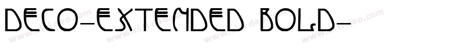Deco-Extended Bold字体转换